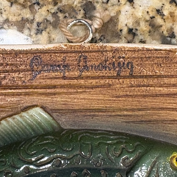 Vintage Mid-Century MCM Orn-a-craft Rainbow Trout Small Porcelain Wall Hanging - Picture 3 of 8